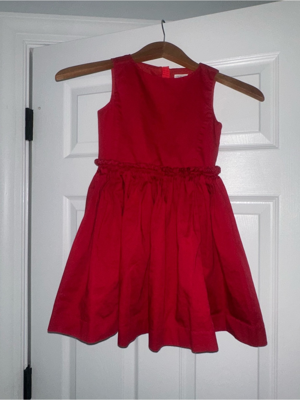 Classic Red Sleeveless Girls' Party Dress, CrewCuts size 5